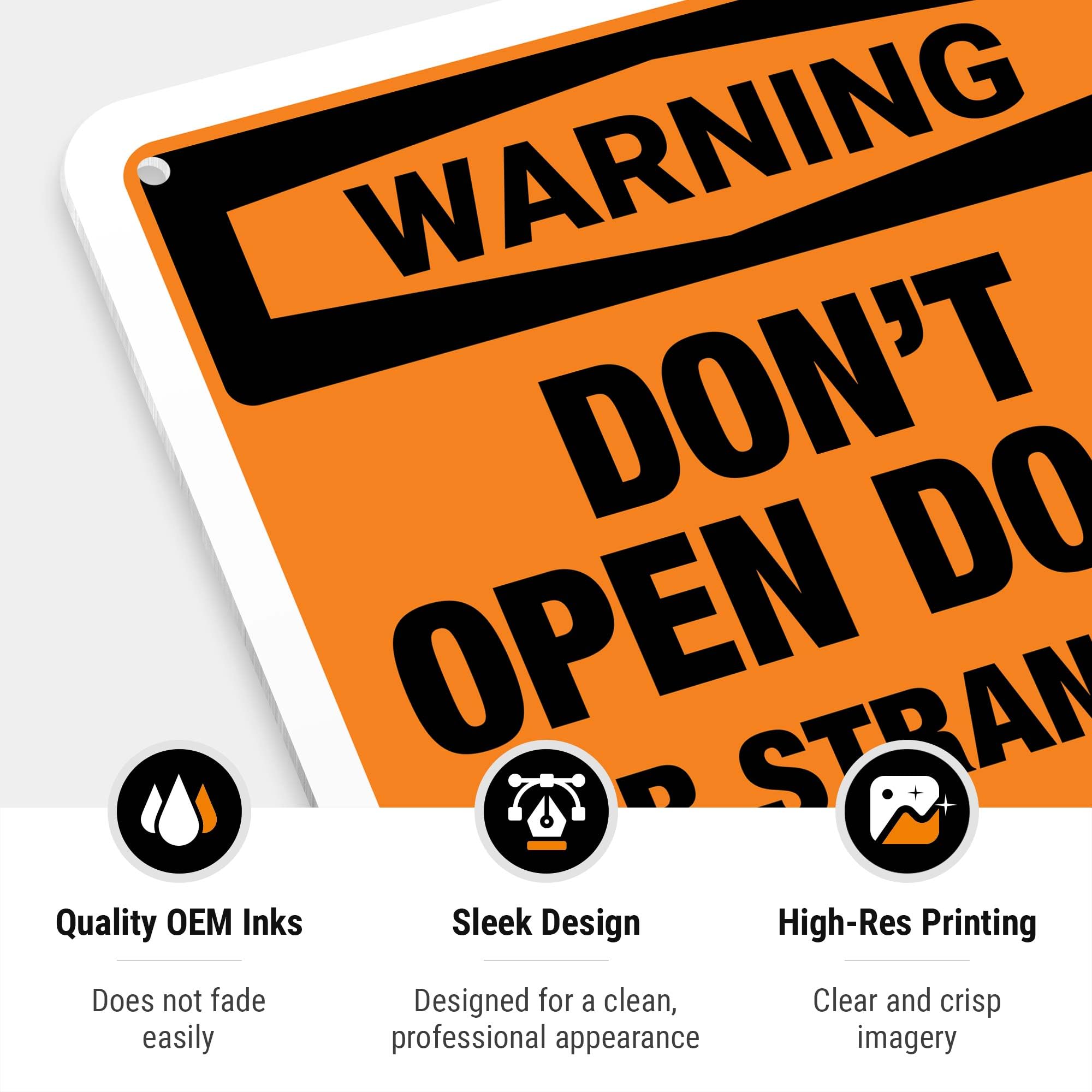 Amazon.com: Don't Open Door for Strangers Call Front Desk Sign